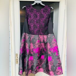 Elegant Pink and Black Dress